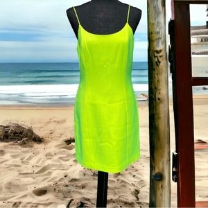 Alice + Olivia Nelle Dress, Neon Yellow, Size 10